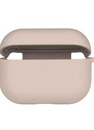 Чехол с микрофиброю silicone case airpods pro pink sand