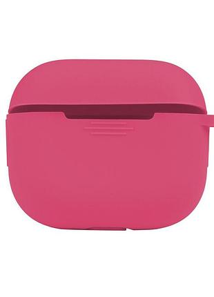 Чехол с карабином silicone case airpods 3 shiny pink