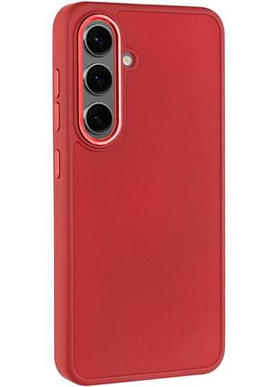 Чехол tpu bonbon metal style для samsung galaxy s24 / samsung galaxy s25 ( самсунг галакси s24 / самсунг галакси s25 ) красный /