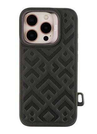 Чехол-накладка kajsa briquette collection rhombus для iphone 16 pro black