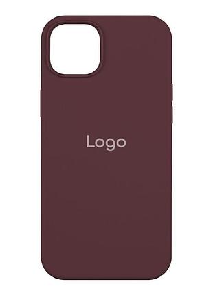 Чехол spase silicone case full size aa iphone 15 plus plum