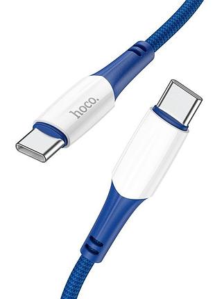 Кабель для зарядки hoco. x70 ferry type c на type c abs tpe 3a 60w 1.0 м/3.28ft blue