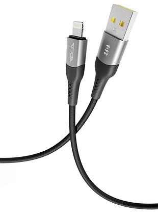 Кабель для зарядки usb ridea rc-us42 ultrastrong usb/lightning 12w (5v/2.4a) 2m черный