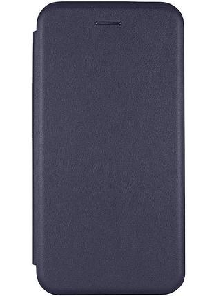 Кожаный чехол-книжка classy для blackview shark 8 темно-синий