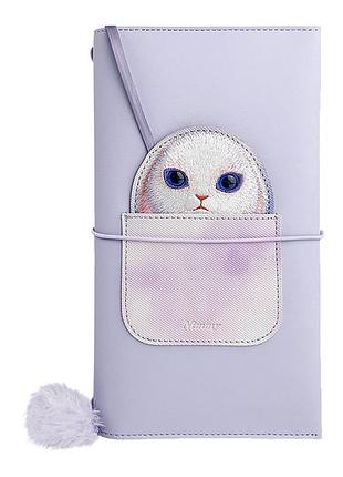 Блокнот nimmy обложка из pu кожи hand book combination 3 кармана с внутренней стороны для банковских карт или визиток rabbit