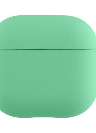 Чехол silicone case с микрофиброю для airpods 4 spearmint