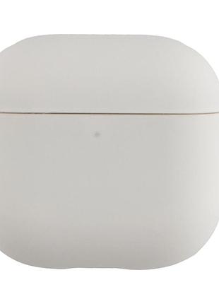 Чехол silicone case с микрофиброю для airpods 3 white