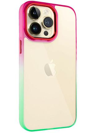 Чохол tpu+pc fresh sip series для apple iphone 13 pro max (6.7") салатовий / рожевий