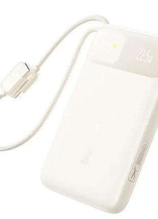Портативное зу power bank baseus enerfill fc11 pd22.5w with cable 10000 mah (e0027r) biege