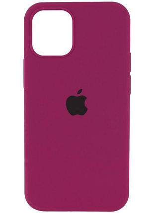 Чохол silicone case full protective (aa) для apple iphone 13 (6.1") бордовий / maroon