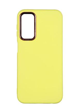 Чехол silicone cover metal frame aa samsung galaxy a24 4g yellow