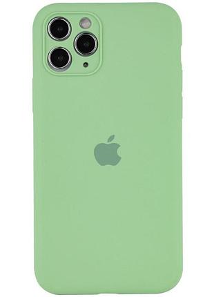 Чохол із захистом камери silicone case full iphone 14 mint