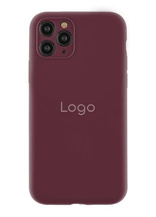 Чехол original full size with frame для apple iphone 11 pro max maroon