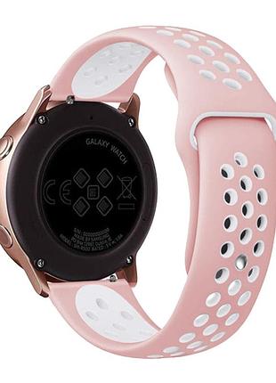 Ремешок universal 20mm silicone n sport для samsung/amazfit/huawei pink/white