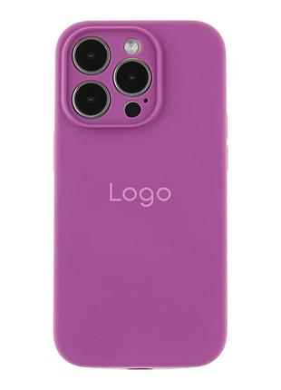 Чохол silicone case full із захистом камери для iphone 14 pro max grape