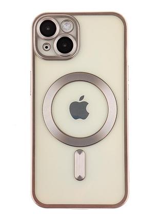 Чохол tpu metallic chrome full camera magsafe для iphone 13 titan