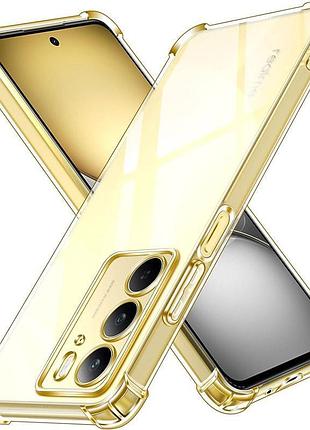 Tpu чохол getman ease logo посилені кути full camera для realme c75 / c75x безбарвний (прозорий)