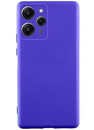 Чехол tpu getman liquid silk full camera для xiaomi redmi 12 синий / iris
