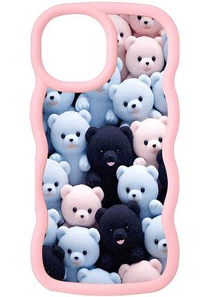 Чехол tpu cloudy pictures для apple iphone 16 pro (6.3") bears