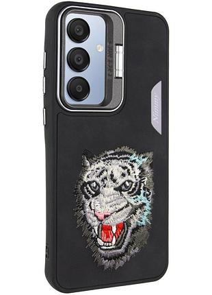 Чехол tpu friends стильный принт для samsung galaxy a55 кольцо-держатель/подставка, black tiger