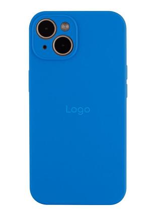 Чохол silicone case full із захистом камери для iphone 14 royal blue