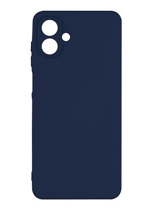 Чехол silicone cover с рамкой камеры (a) для samsung galaxy a07 dark blue