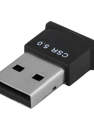 Адаптер usb блютуз csr 5.0 rs071, для комп'ютера та ноутбука чорний