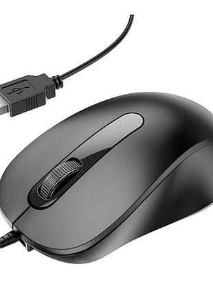 Проводная оптическая usb мышка borofone bg4 чувствительность 1000dpi 1.5m черный