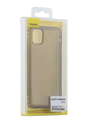 Чехол baseus arapiph65s для apple iphone 11 pro max transparent black 4