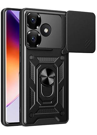 Чехол накладка с кольцом armor guard shield xiaomi poco f6 pro 5g / redmi k70 5g / k70 pro 5g black