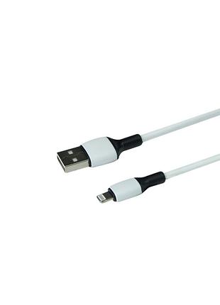 Кабель usb borofone bx84 для заряджання та передачі даних usb на lightning, 1м, струм до 2.4a white