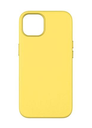 Панель-накладка чехол magsafe leather case apple iphone 13 canary yellow