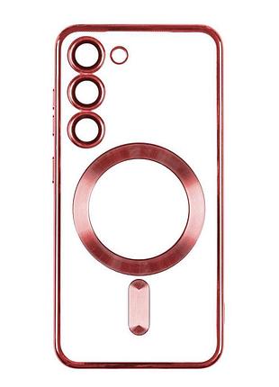 Чехол tpu metallic full camera magsafe samsung galaxy s23 red