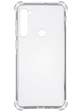 Tpu чохол getman ease logo посилені кути для xiaomi redmi note 8 / note 8 2021 безбарвний (прозорий)