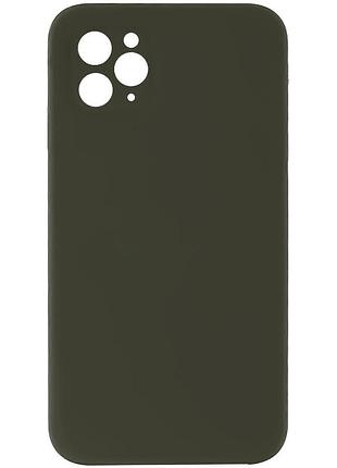 Чехол с защитой камеры silicone case full apple iphone 12 pro dark green (25211_2908937)