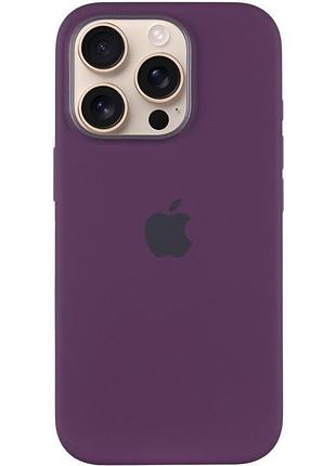 Чохол silicone case (aaa) with magsafe and animation (button) для apple iphone 16 pro (6.3") plum 2