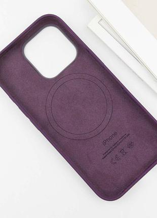 Чохол silicone case (aaa) with magsafe and animation (button) для apple iphone 16 pro (6.3") plum 5