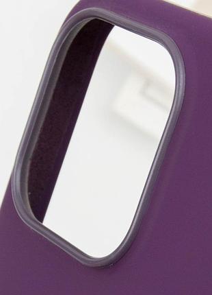Чохол silicone case (aaa) with magsafe and animation (button) для apple iphone 16 pro (6.3") plum 7