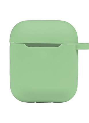 Чехол silicone case с карабином для airpods 1 / airpods 2 spearmint