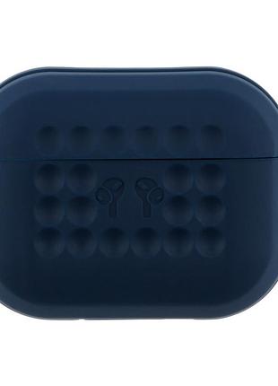 Футляр silicone fashion case с карабином для airpods pro navy blue