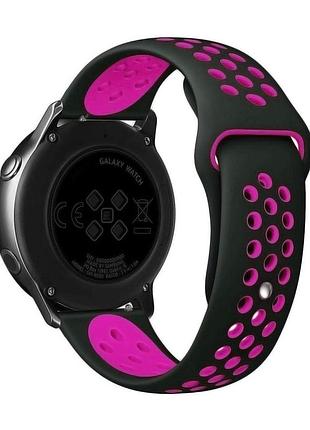 Ремешок universal silicone n sport samsung/amazfit/huawei 20 mm black rose (35718_3577902)