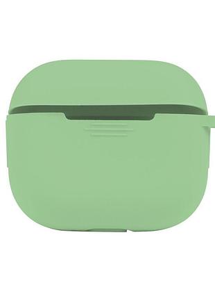 Чехол с карабином silicone case airpods 3 mint