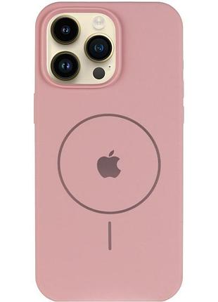 Чохол silicone case full protective (aa) v2 with magsafe для apple iphone 16 pro max (6.9") рожевий / pink sand