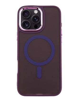 Чехол pc color chrome с magsafe для apple for phone 16 pro dark purple