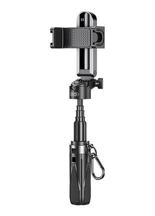 Селфи-штатив xo ss21 цвет черныймонопод (трипод) xo ss21 mini selfie stick 4in1 bluetooth (для селфі та фотозйомки) под