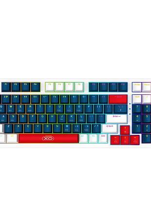 Игровая беспроводная клавиатура xo kb-08 трехрежимная 96-клавишная rgb led 2 типа беспроводного соединения: по bluetooth (модуль