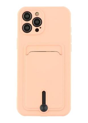 Чехол otterbox colorfull с карманом для карт pocket card для iphone 12 pro max pink sand
