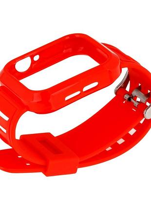 Ремінець watch band силіконовий футляр для apple watch 44mm red