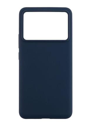 Чехол-накладка с защитой на камеру liquid silicone aa xiaomi poco f6 pro dark blue (37477_3612016)