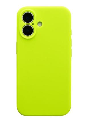 Чехол с защитой камеры silicone case full iphone 16 shiny green (35899_3605634)